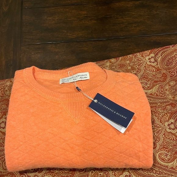 Holderness & Bourne Men's XXL The Ward Sweater Orange MSRP $185 - Picture 4 of 7